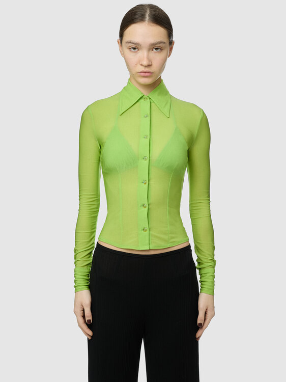 Lime Green Mesh Shirt 