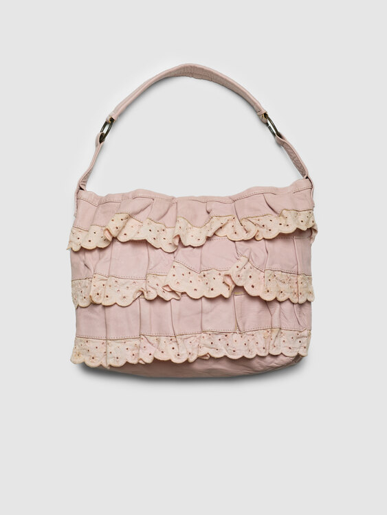 Pink Leather Handbag 