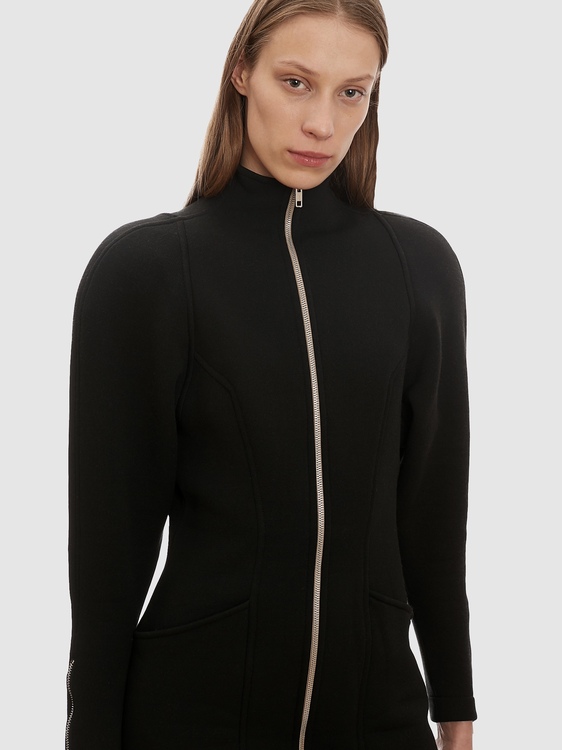 Black Midi Coat Dress 