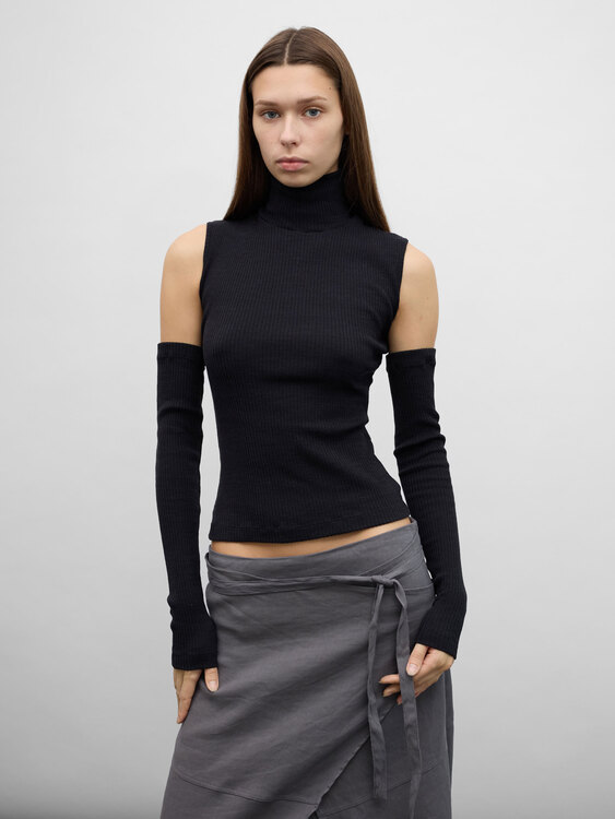 Plein Sud Detached Sleeves Turtleneck - Tops - Catalog