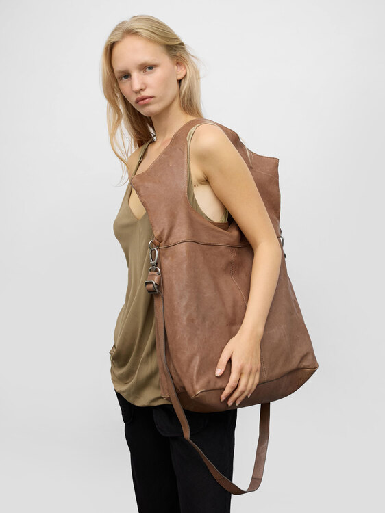 Light Brown Leather Handbag 