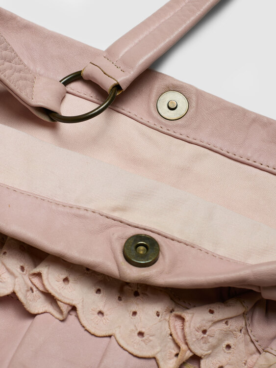 Pink Leather Handbag 