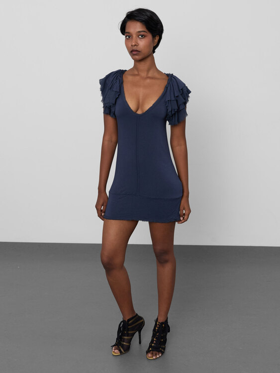Blue Stretchy Mini Dress 
