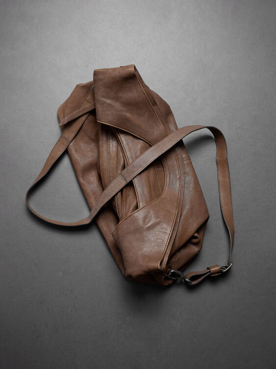 Light Brown Leather Handbag 