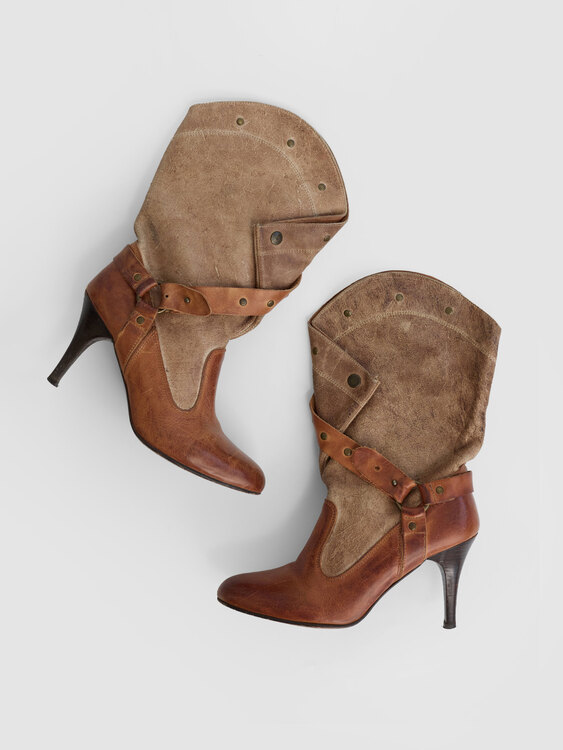 DieselStyleLab Heeled Leather Boots 