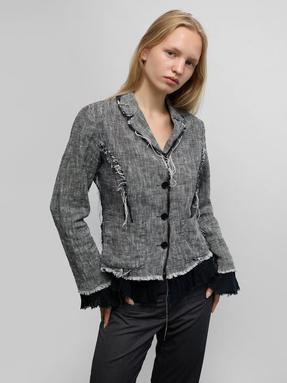 Distressed Inside Out Jacket 