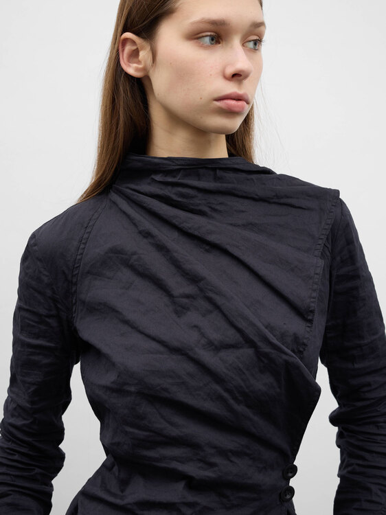 Michko Koshino Asymmetrical Wrap Shirt 
