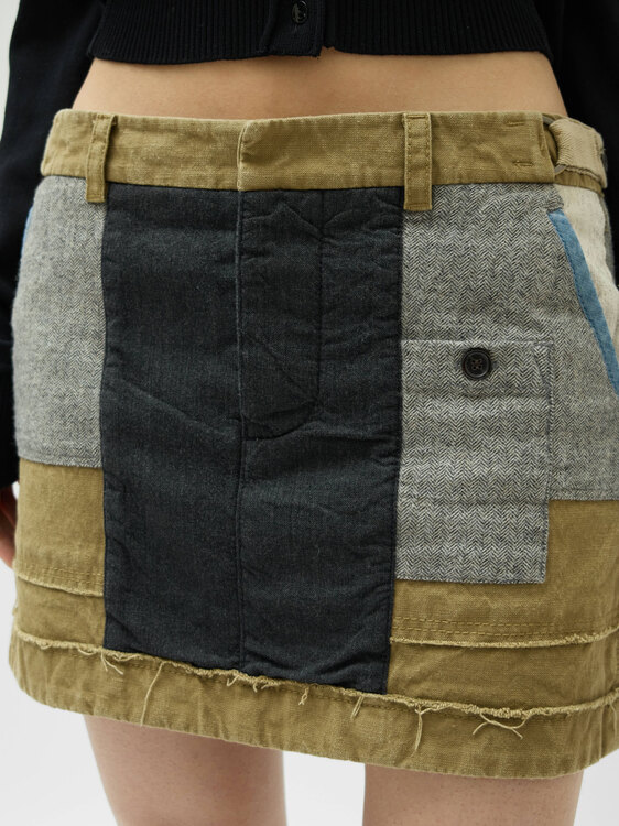 Dsquared2 Patchwork Mini Skirt 