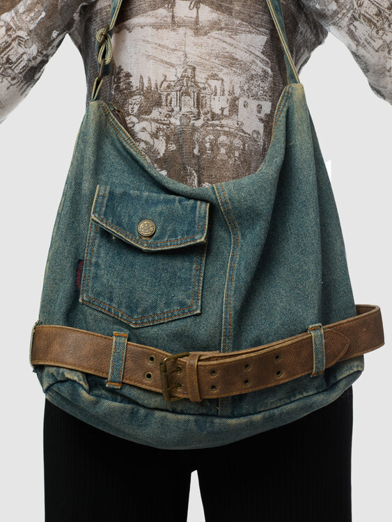 Denim Shoulder Bag 