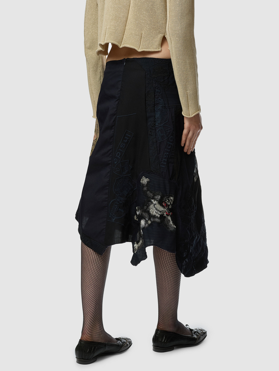 E-Play Embroidered Midi Skirt 