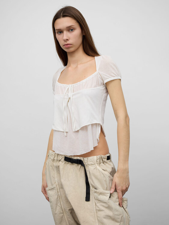 White Layered T-Shirt 