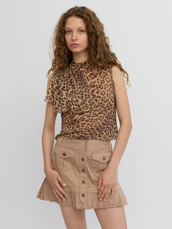 Anna Molinari Leopard Print Top 