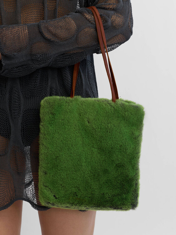 Faux Fur Mini Handbag 