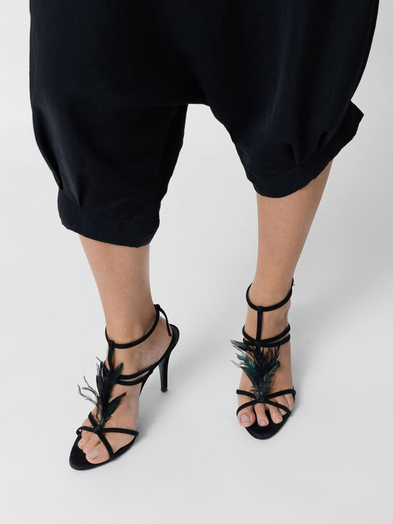 Ralph Lauren Feather Details Heels 