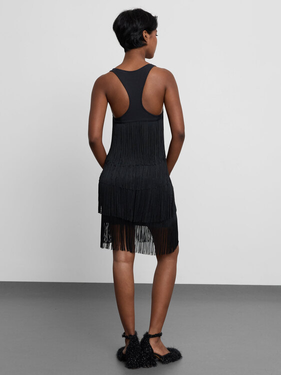Patrizia Pepe Fringed Mini Dress 