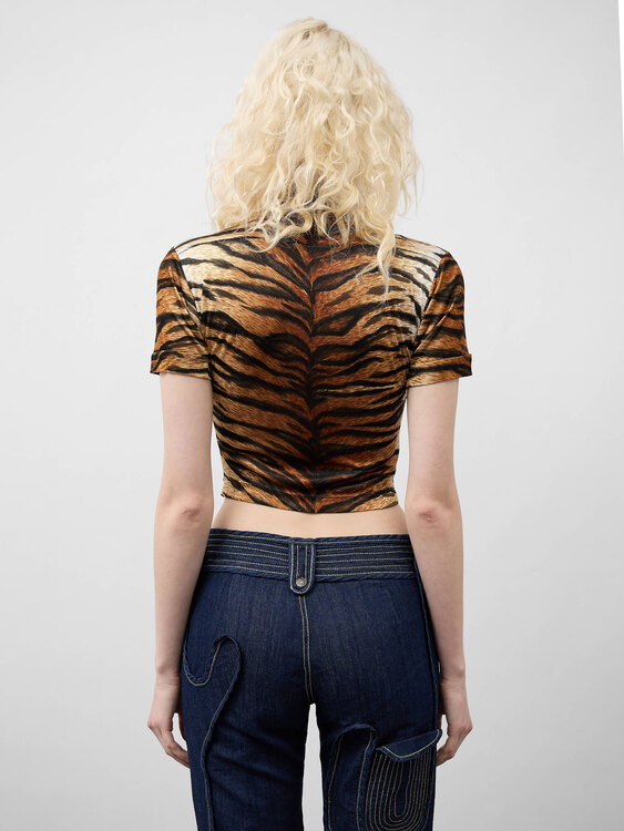 Plein Sud Tiger Print Shirt 