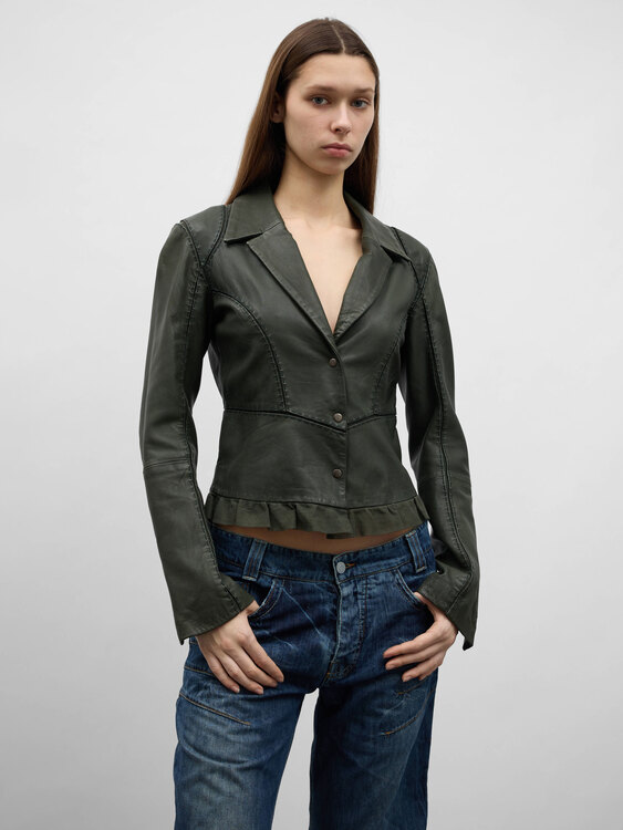 Mishiko Koshino Leather Jacket 