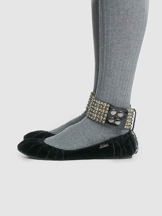 Killah Velvet Ballet Flats 