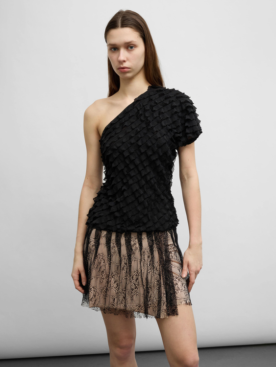 Amaya Arzuaga One Shoulder Top 