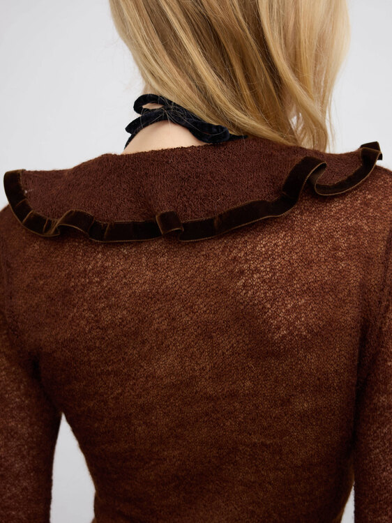 Plein Sud Open-Knit Cardigan 