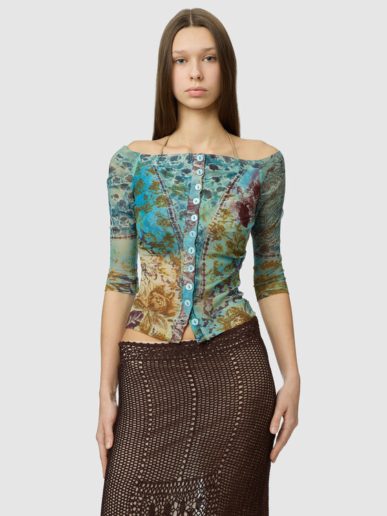 Plein Sud Mesh Cardigan 