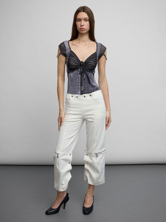 White Capri Trousers 