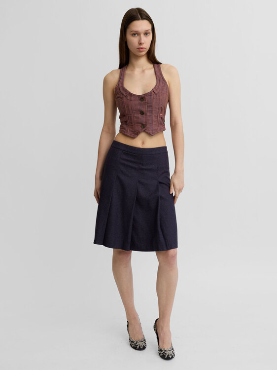 Miu Miu Wool Midi Skirt 