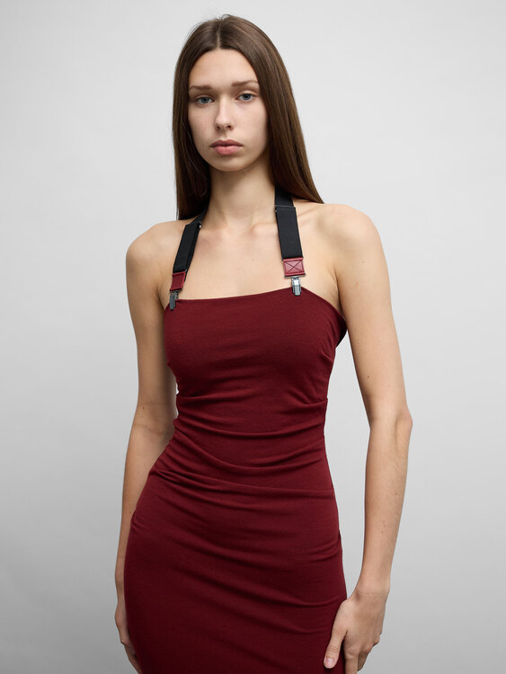 Plein Sud Gathered Midi Dress 