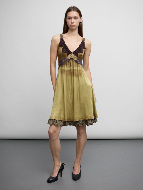 Tie-Dye Silk Satin Dress 