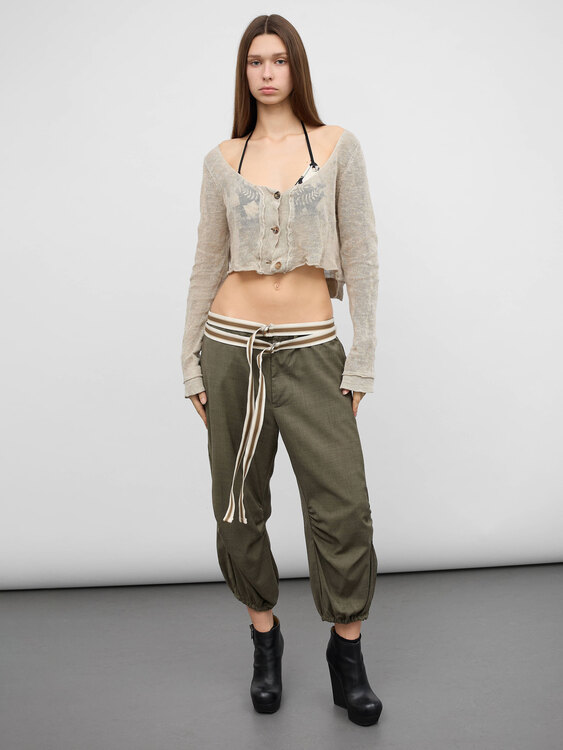 Sarah Pacini Cropped Cardigan 