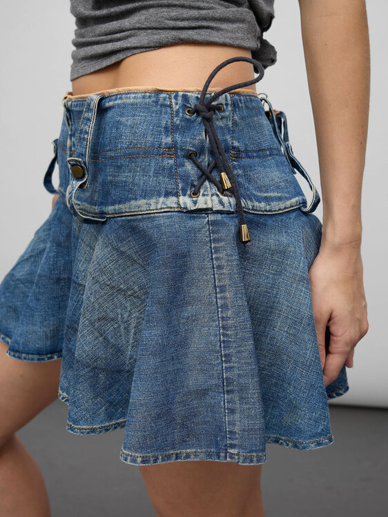 Andrew Mackenzie Denim Mini Skirt 