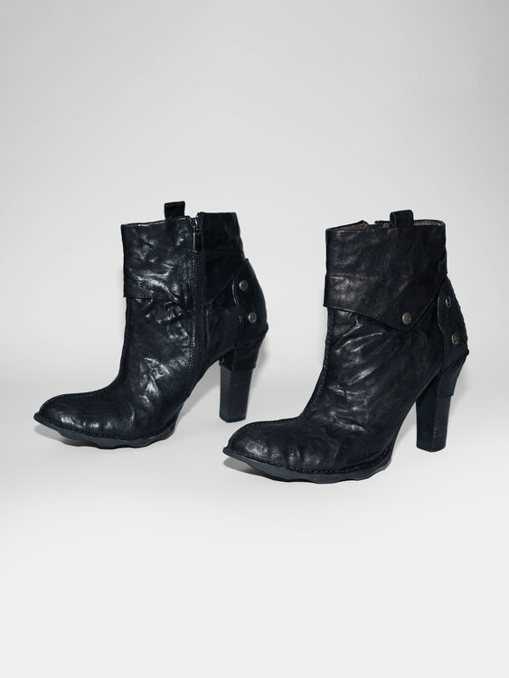 Diesel Black Leather Boots 