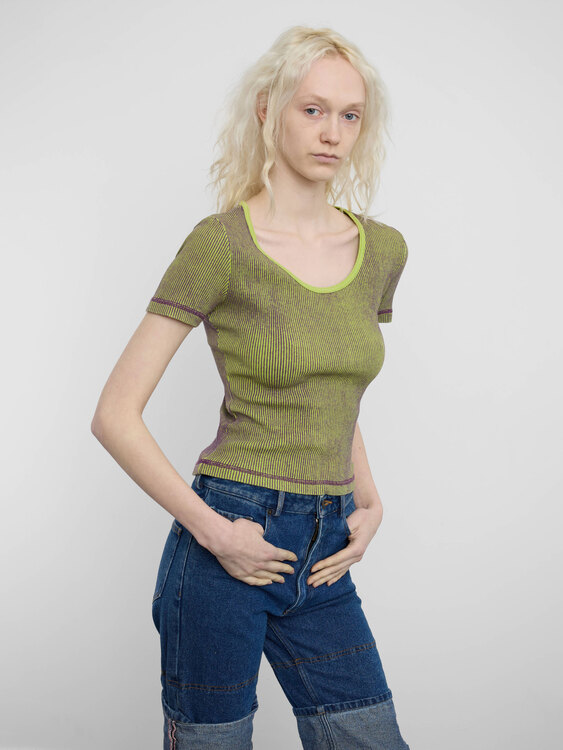 Miss Sixty Rib Cotton T-Shirt 