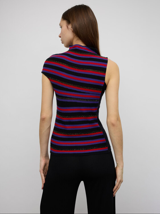 Asymmetrical Knitted Sleeveless Top 