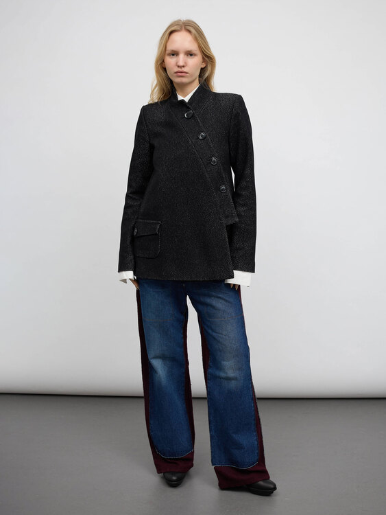 Cop Copine Asymmetrical Wool Coat 