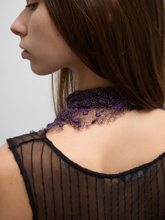 Mesh Turtleneck Top 