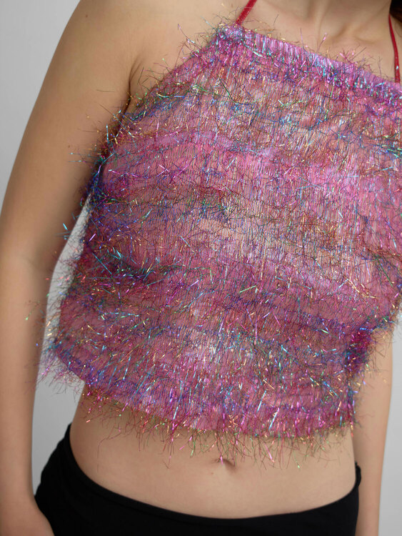 Miss Sixty Glittery Halter Top 