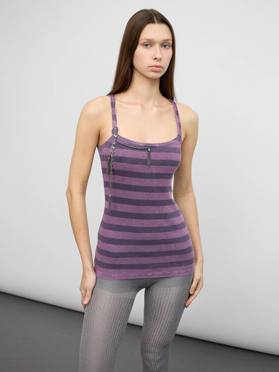 Striped Rib Cotton Top 