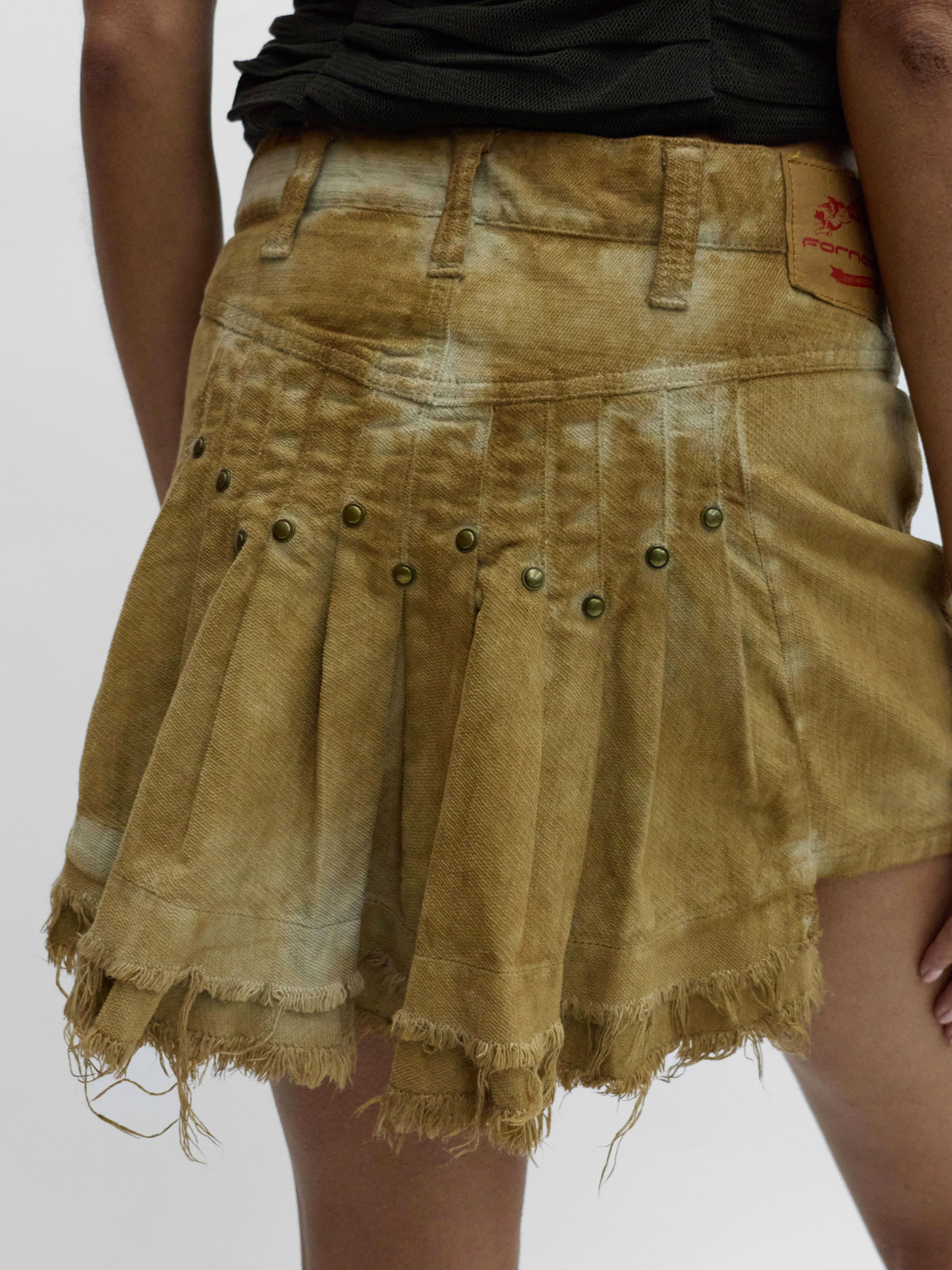Fornarina Distressed Effect Skirt 