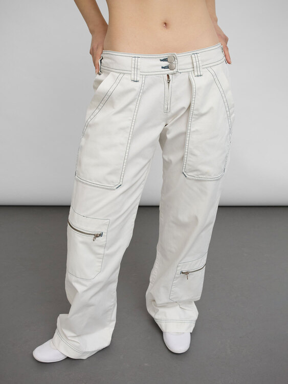 Miss Sixty White Cargo Pants 