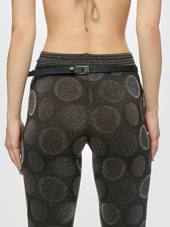 Extē Leather And Metal Chain Belt 