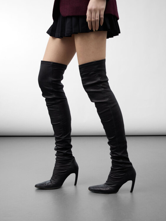 Plein Sud Stretchy Leather Boots 