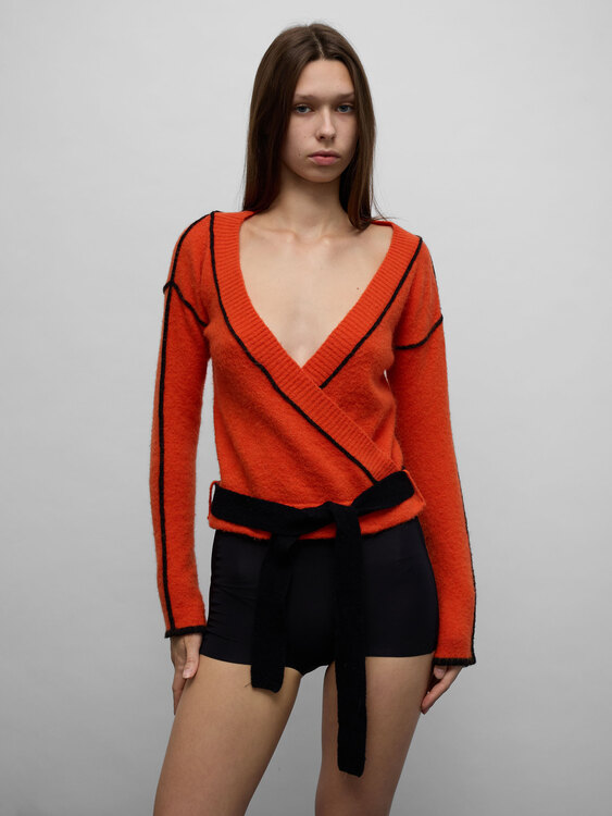 Diesel Orange Wrap Jumper 