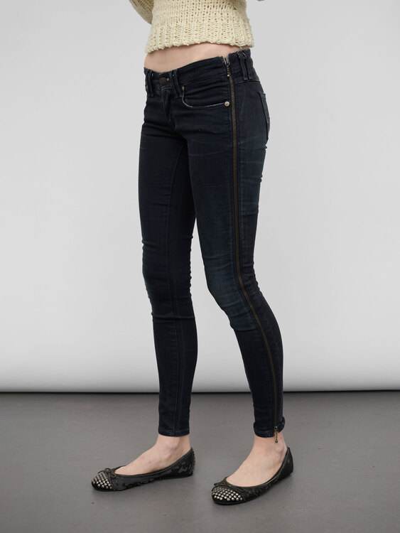 Stretchy Zipped Leg Jeans 