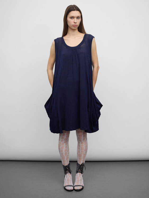 Zucca Navy Blue Midi Dress 