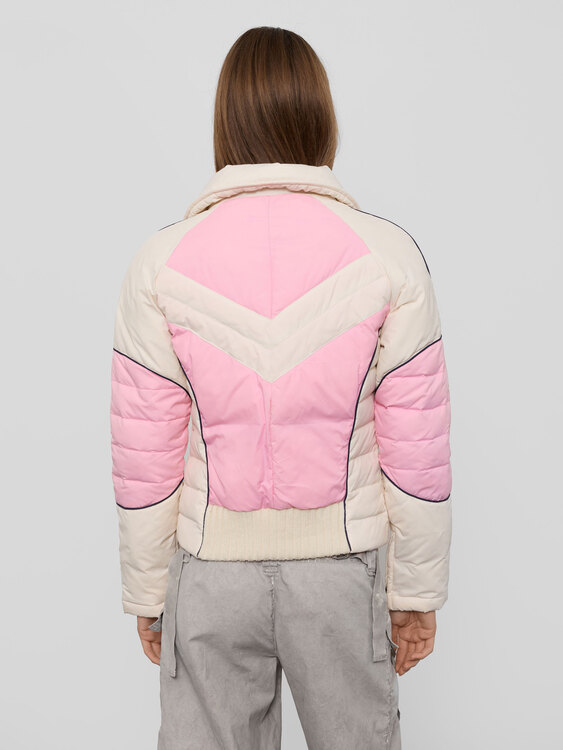 Pink Moto Puffer Jacket 