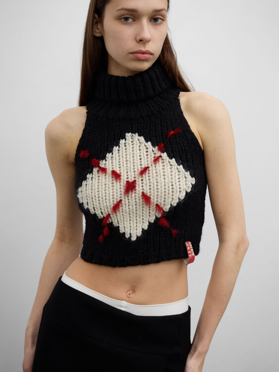 Miss Sixty Argyle Vest 