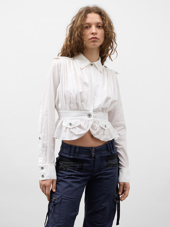 Plein Sud Pleated Blazer Shirt 