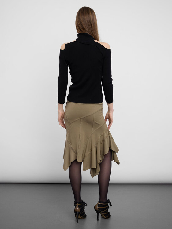 Knitted Cold Shoulder Jumper 