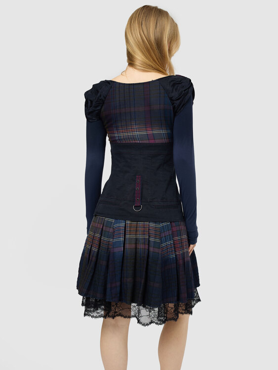 Deconstructed Midi Bustier Dress 